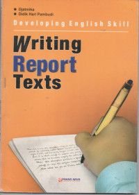Image of Developing English Skill Writing Report Texts